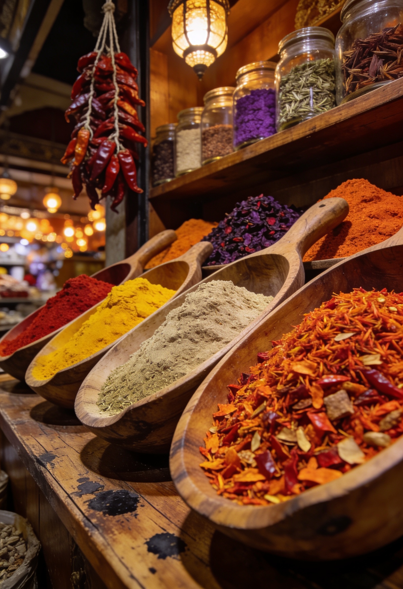Baharat çarşısı renkli kovalar
